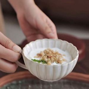 ชุดถ้วยกาแฟเซรามิคลายดอกไม้พร้อมจานรองสำหรับใช้ในบ้าน - Product Image 4