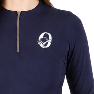 <b>Navy</b> Horse Riding Base Layer <b>Women</b> Long Sleeve Equestrian Thermal Shirt Breathable Stretch Riding Apparel Training Sportswear - Product Image 5