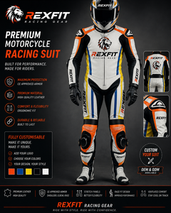 REXFIT Motorcycle Racing Suit Polyester Full Sleeve Breathable <b>Plus</b> <b>Size</b> Men's Riding <b>Jacket</b> All Seasons Customizable Design - Product Image 6