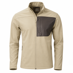 Best Quality Manufacturer Wholesale New Design Eco-Friendly Stand Collar Zipper Closure <b>Smart</b> Casual <b>Men's</b> Softshell <b>Jacket</b> - Product Image 1