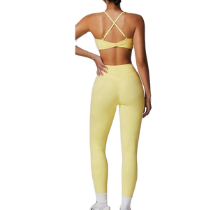 Conjunto de Sujetador Deportivo y Pantalones Cortos, Top Corto Ajustado, Pantalones Casuales para Fitness, Aceptamos Servicio OEM, Ropa de Gimnasio, Ropa Deportiva, Yoga - Product Image 4