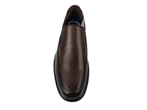 Mocasines de Gamuza Marrón Tabaco con Punta Redonda, Sin Cordones, Suela de Goma Acolchada, Color Sólido, para Todas las Temporadas, Decorados con Metal y Logotipo Grabado - Product Image 5