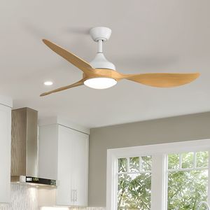 Ventiladores de Techo LED Modernos de 56 Pulgadas con Luz LED Regulable y Motor Reversible de CC Silencioso para Uso en Interiores y Exteriores - Product Image 5