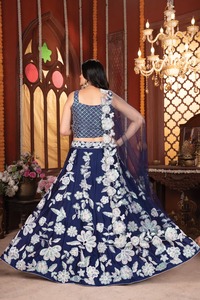 Lehenga indien de luxe en georgette, modèle Bollywood, idéal pour les fêtes et mariages, le plus vendu, tendance, pour femmes, tenue de cérémonie. - Product Image 6