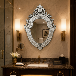 Espejo Decorativo de Pared de Estilo Barroco Veneciano Premium |   Espejo Decorativo con Marco Tallado Ornamentado Vintage para Decoración de Interiores de Lujo - Product Image 4
