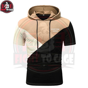 Sweat à capuche pour homme, confortable, tendance, nouveau style, mode automne, haute qualité, avec patchs personnalisés, cordon de serrage, manches mi-longues, couleur unie - Product Image 3