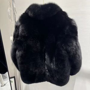 Furs High Quality Fluffy Furry Luxury Fashion Full Fur Big Collar <b>Long</b> Sleeve <b>Men</b> Whole Skin Thick Fox Fur <b>Coat</b> Jacket - Product Image 1