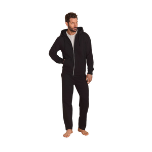 Sudadera con Capucha y Cremallera para Hombre, Color Sólido, Felpa de Algodón, Corte Casual, Estilo Otoñal - Product Image 1