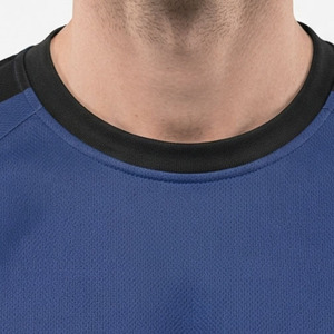 Maillot de volley-ball pour hommes, impression par sublimation personnalisée, respirant, 100% polyester, manches courtes, col en V, évacuation de l'humidité, protection UV - Product Image 4