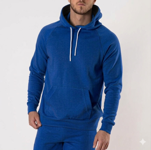 Custom-Made Men's Two-Piece Hooded Pullover Sweatshirt <b>Sweatpants</b> <b>Set</b> Custom logo 100% Cotton Knitted Fabric Hoodie <b>Set</b> - Product Image 6