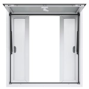 Ventana de Concesión de Aleación de Aluminio de 36"x36" para Food Trucks, 4 Ventanas Horizontales Deslizantes, Puerta con Toldo y Función de Arrastre - Product Image 3