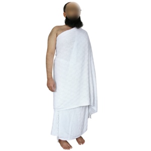 Ensemble Ahram Ihram 2 pièces de qualité supérieure pour les pèlerins du Hajj et de la Omra, tissu 100% coton, respirant et léger - Product Image 3