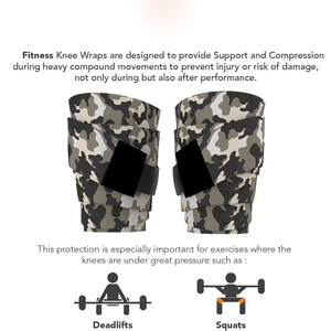 Bandes de genou professionnelles en gros, bords anti-frayage, sangles de musculation durables, personnalisation de marque en usine - Product Image 4