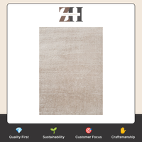Hand Loom Viscose Beige Trace Rectangle Rug Soft Textured Area Rug Floor Carpet Home Decor Rug