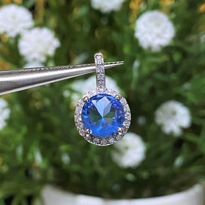 Custom Children's Tanzanite Bezel Setting Pendant Vintage Milgrain Sterling Silver Wedding Jewelry July Birthstone - Product Image 4