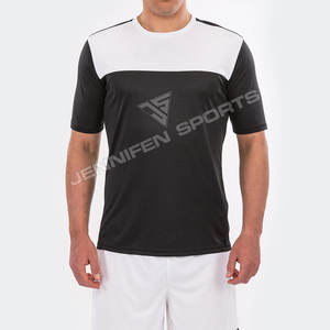 Camisetas de Manga Corta para Hombre, Estilo Retro, Corte Regular, Estampadas, Bicolor Negro y Blanco, para Deportes Casuales al Aire Libre, de Secado Rápido - Product Image 2