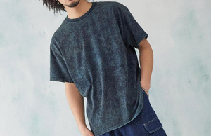 Casual Acid <b>Wash</b> Men's T Shirts 100% Cotton Knitted Eco-Friendly Breathable Lightweight O Neck Solid Color Customizable Short - Product Image 6