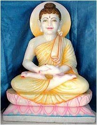 Statue de Bouddha en marbre blanc, produit indien fait main, de qualité supérieure, pour la décoration de la maison, accessoires de méditation, bouddhisme - Product Image 6