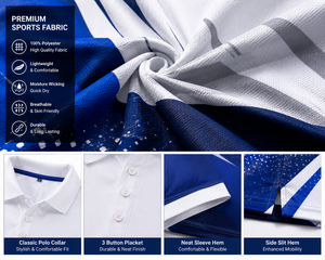 Polo personnalisé par sublimation pour homme, T-shirt de sport et de golf, séchage rapide, respirant, en polyester, uniforme d'entreprise, chemise promotionnelle - Product Image 5