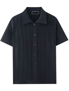 Polo tricoté pour homme OEM 2026 de haute qualité, décontracté, couleur unie, boutonné, respirant, à manches courtes, idéal pour l'été - Product Image 5