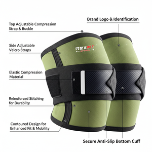 Rexfit Sport - Mangas de Soporte para Codo de Neopreno de 5 mm para Levantamiento de Pesas, Entrenamiento de Fuerza y Fisicoculturismo, Unisex - Product Image 5