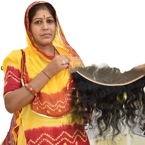 100% naturel brut indien crépus noir couleur bouclés Transparent HD dentelle frontale vendeur vierge cuticule aligné Extensions de cheveux humains - Product Image 5