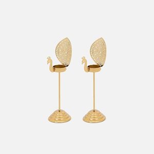 Candelabro de metal dorado para suelo, centro de mesa decorativo, decoración de mesa de boda, base de lujo para velas votivas, adorno para eventos en interiores, regalo. - Product Image 6