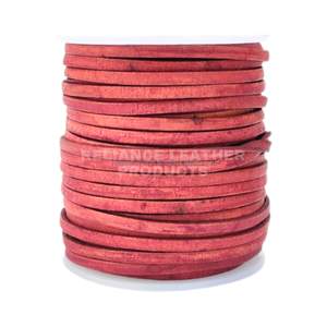 Cordon en cuir plat brun clair antique pour bijoux et composants - Product Image 6