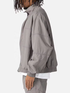 Custom Streetwear 100% Polyester Nylon <b>Waterproof</b> Men Oversized Zip up <b>Jackets</b> Cargo Track Windbreaker <b>Jacket</b> for Men - Product Image 3