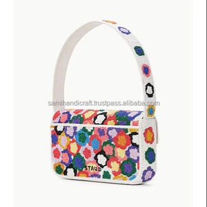 Top perles de rocaille pochette sac à main pour femmes fille élégant élégant perles de rocaille broderie pochette main Purce pour femmes filles - Product Image 1