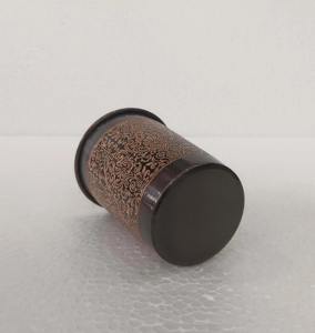 Juego de 2 vasos de vidrio negro cobrizo de diseño, perfecto para beber agua a diario, mesa de comedor, servicio de invitados, fiestas y eventos, uso en la cocina. - Product Image 4