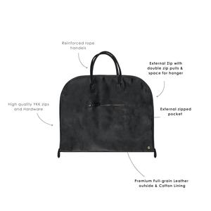 Maletín Porta Trajes de Cuero Genuino Hecho a Mano de Primera Calidad, Bolsa de Viaje Resistente para Ropa, Equipaje de Negocios con Cremallera, Venta al por Mayor - Product Image 3