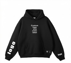 Sweat à capuche oversize en molleton bouclette français 500 GSM de qualité supérieure, service OEM, 100% coton peigné, imprimé dessin animé, printemps, fabrication au Bangladesh - Product Image 1