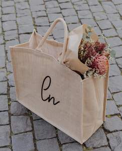 Useful Portable Jute <b>Tote</b> <b>Bag</b> with <b>Zipper</b> Closure Durable Jute Design for Convenient Storage & Comfortable Handling - Product Image 2