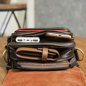 Bolso escolar de cuero, bandolera de hombro, a la moda, para la universidad, LKU-0005 - Product Image 6