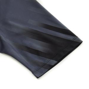 Maillot de cyclisme pour hommes à manches courtes, rayé noir et blanc, respirant, haut de sport - Product Image 3