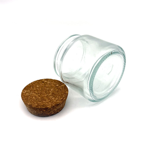 Mini pot cylindrique en verre écologique de 100 ml, haute transparence, avec bouchon en liège, pour décoration de maison, mariage et festivals - Product Image 4