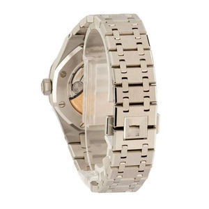 Nouveautés - Montre pour homme unique avec cadran noir personnalisable, diamants Moissanite D VVS, date automatique, acier inoxydable, lunette ronde - Product Image 2