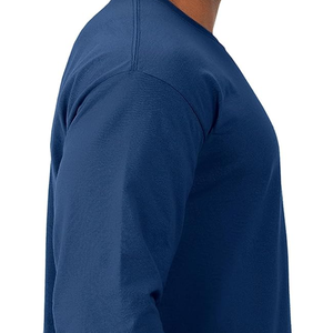 T-shirts à manches longues pour hommes en mélange de coton Dri-Power, anti-humidité, anti-odeurs, décontractés - Product Image 4