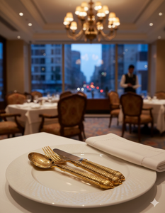 Classic Ornate Gold Eco-Friendly Stainless Steel Dishwasher <b>Safe</b> Party Cutlery Set Including <b>Large</b> Spoon Dinner Fork Butter - Product Image 2