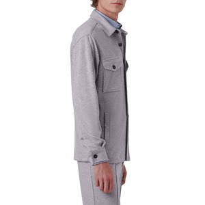 Camisa de Trabajo Personalizada, Formal, de Oficina, con Doble Bolsillo, de Algodón, Casual, con Cuello Alto, Corte Holgado, Lisa, de Manga Larga para Hombre - Product Image 3