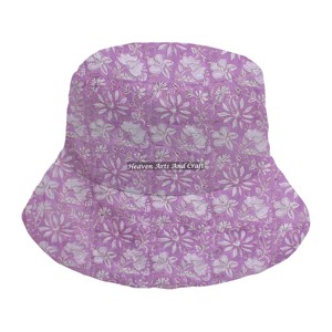 Sombrero de pescador acolchado hecho a mano para mujer y adolescente, ideal para actividades al aire libre, con estampado a mano, de algodón, cortavientos, para carnaval. - Product Image 5