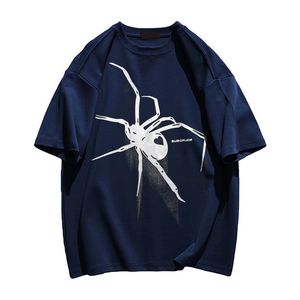 Camiseta Unisex de Algodón Slub con Número Estampado, Manga Corta, Holgada, para Hombre, Estilo Casual de Verano - Product Image 2