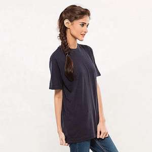 T-shirt unisexe bleu marine écologique, coupe décontractée, été, doux, respirant, 100% coton, séchage rapide, basique, tendance - Product Image 4