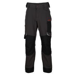 <b>Black</b> Orange <b>Work</b> <b>Pants</b> Multi Pocket Cargo Elastic Waist Durable Men's Construction Wear - Product Image 2