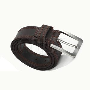 Ceinture en cuir de vachette décontractée pour homme de qualité supérieure avec boucle en acier, durable et écologique, personnalisable pour un usage quotidien - Product Image 2