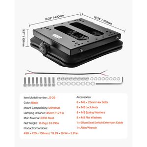 Kit Sospensione Sedile Universale per Trattorino Rasaerba Senza Cingoli Scorrevoli - Ricambi e Accessori per Tosaerba - Product Image 4
