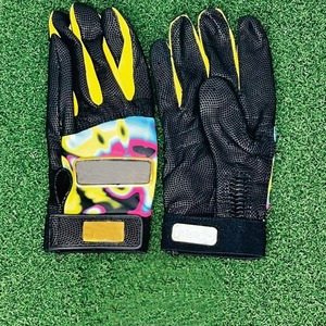 Full Finger <b>Baseball</b> <b>Gloves</b> Orange Yellow Leather Non-Slip Hook And Loop Closure For Adults Outfield Use All Seasons <b>Gloves</b> - Product Image 4