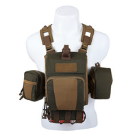 Sac de poitrine léger pour jumelles avec fixation MOLLE et pochette pour télémètre