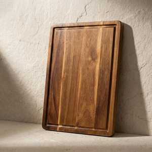 Chopping <b>Blocks</b> Acacia Wood Cutting Board <b>Rubber</b> Wood Chopping <b>Blocks</b> for Kitchen Use Cheese Food Tray Cooked Cutting - Product Image 6